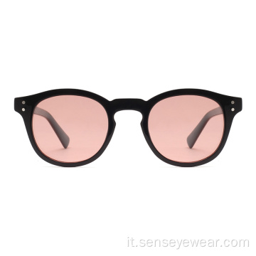 Occhiali da sole polarizzati acetato di iniezione di Design vintage Design UV400